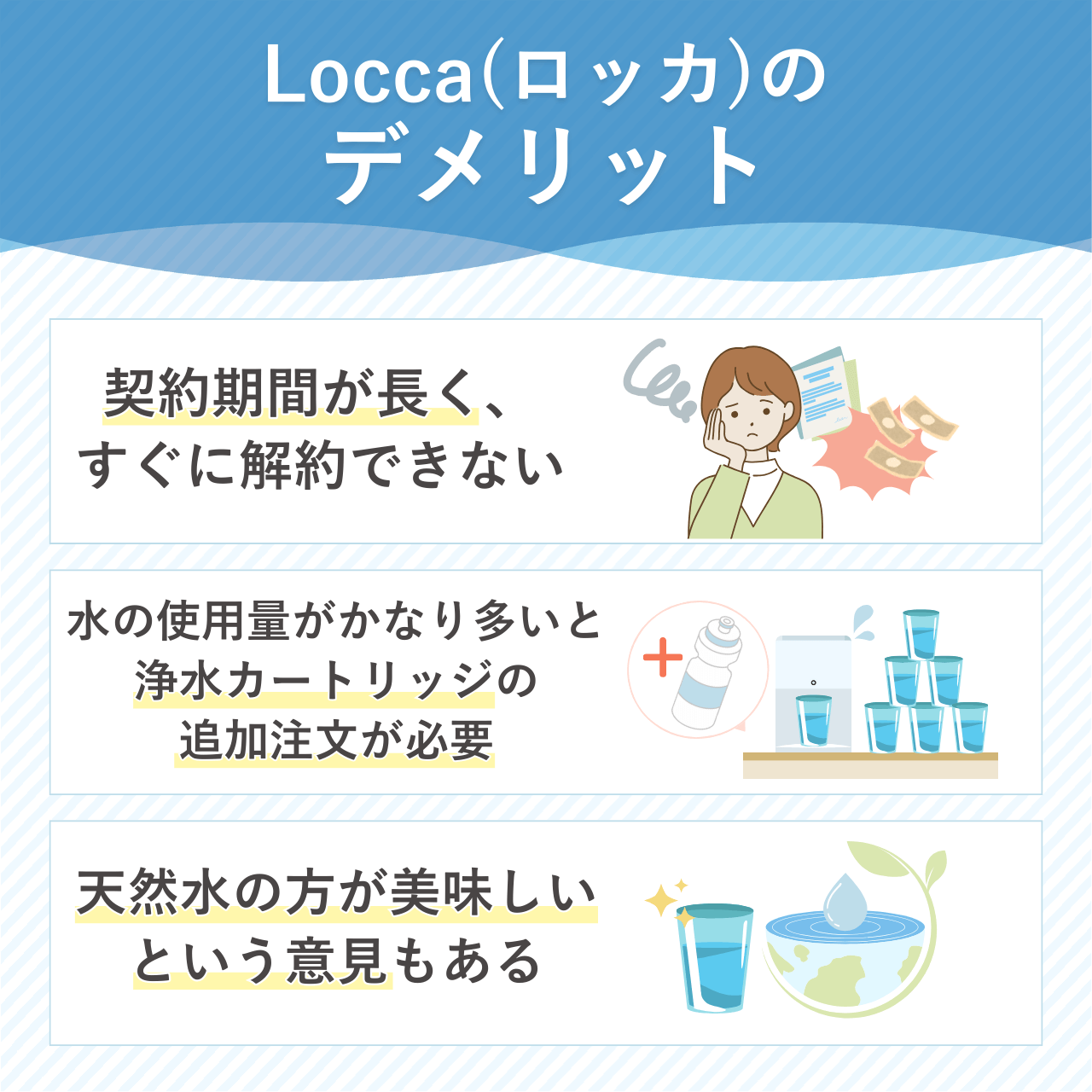 Locca(ロッカ)のデメリット