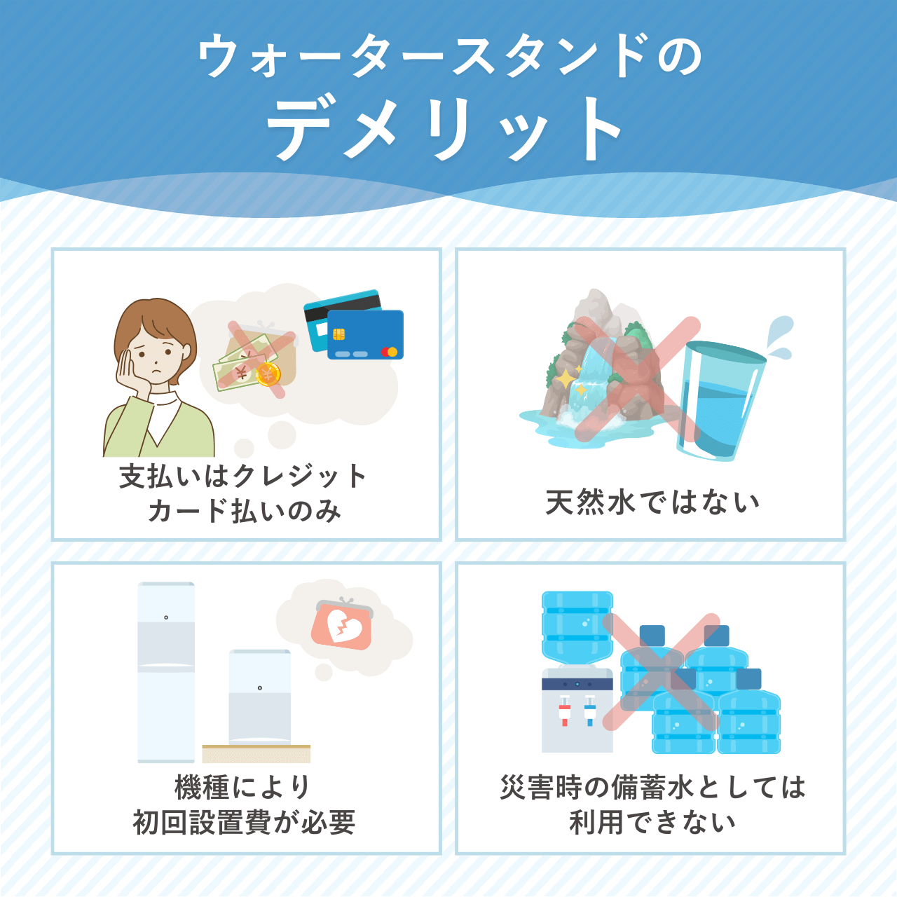 ウォータースタンドのデメリット