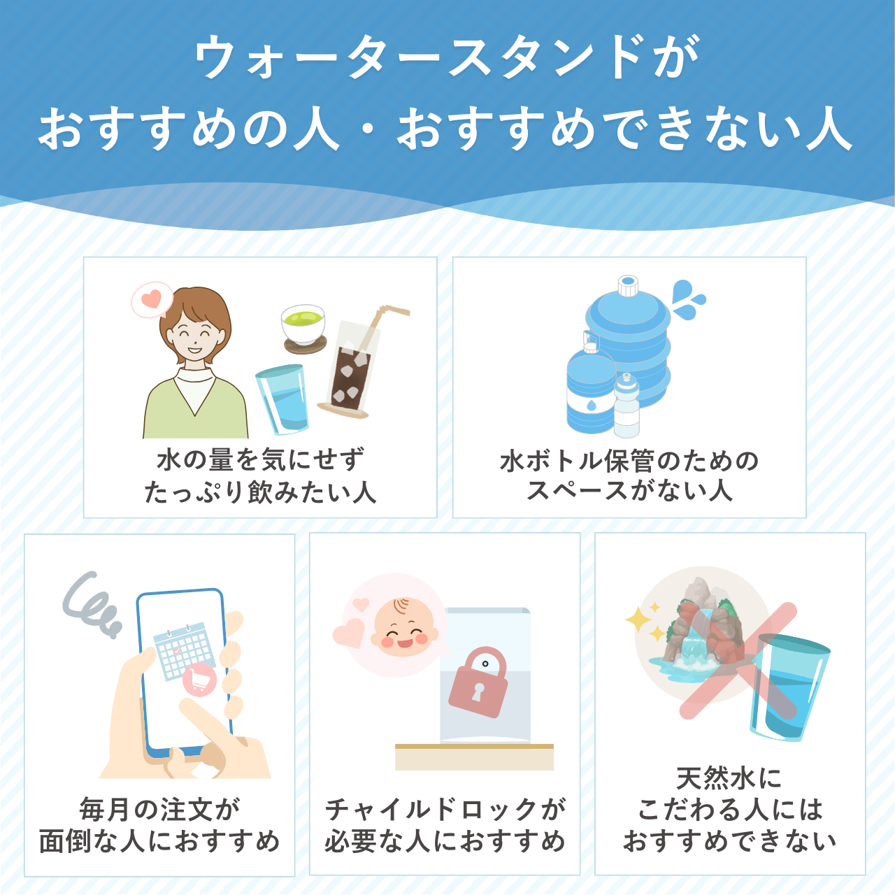 ウォータースタンドがおすすめの人・おすすめできない人